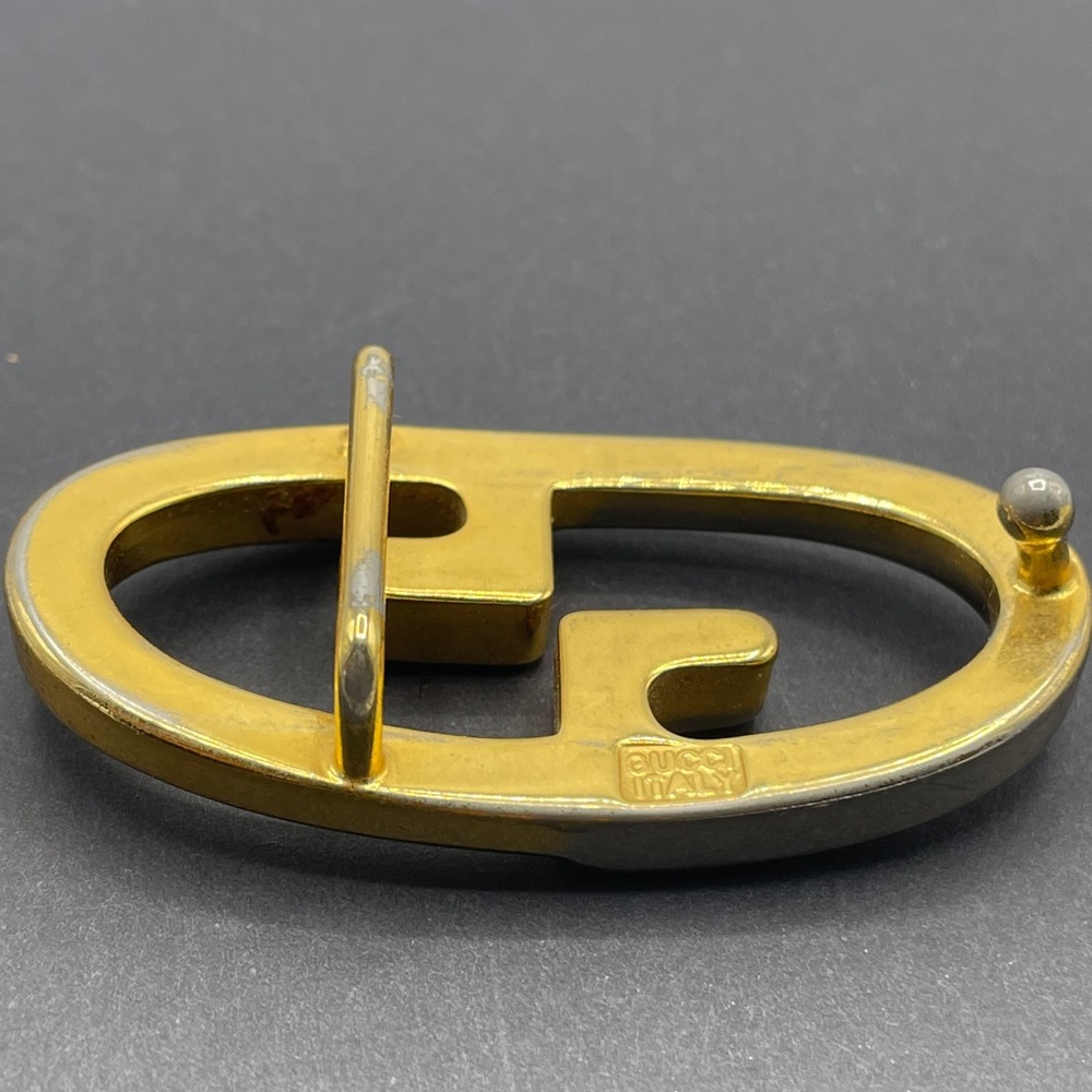 Vintage Gucci Belt Buckle 2 Tone Unisex - Picture 6 of 6